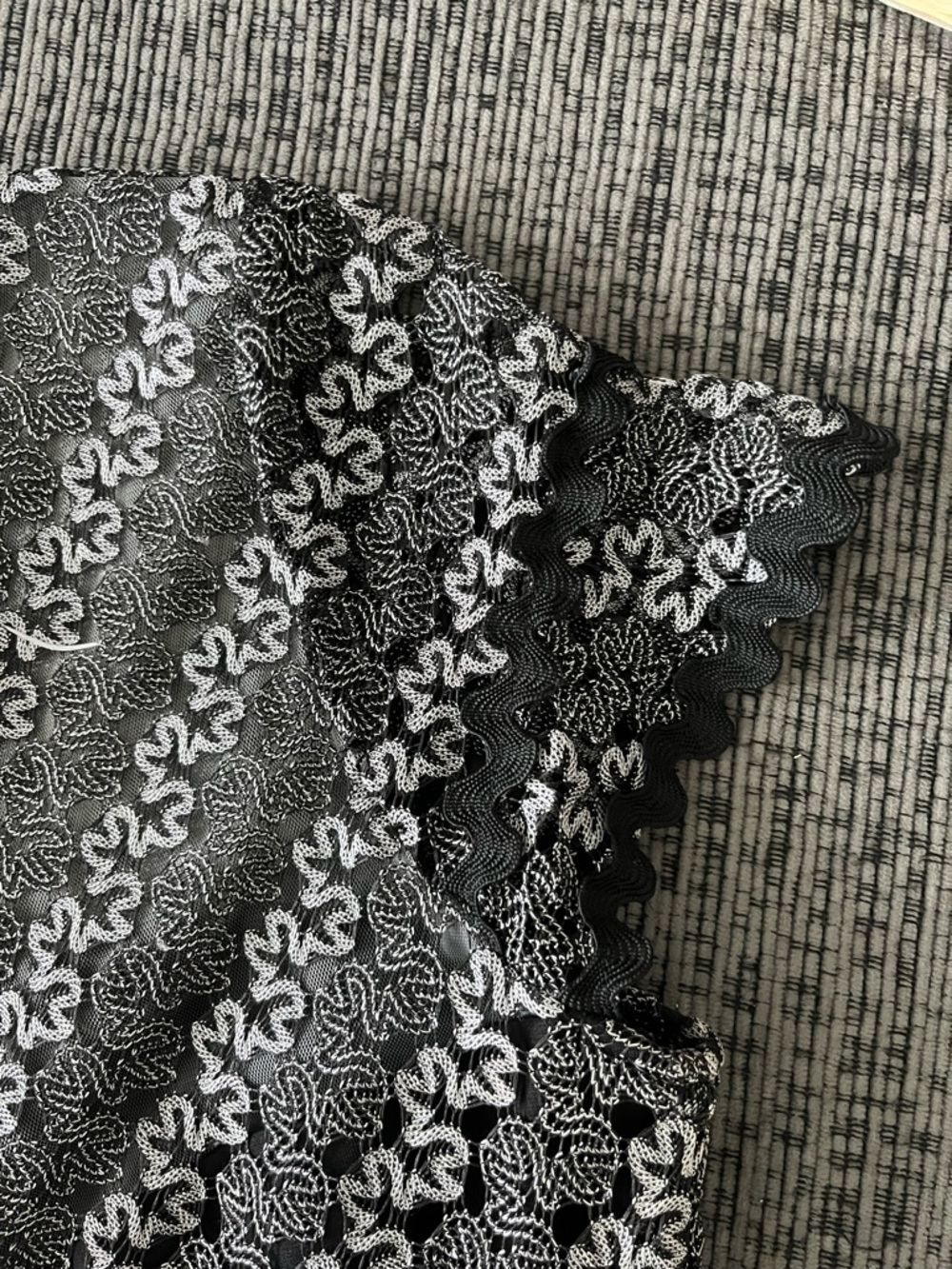 Few Moda Black & Grey Pattern Mini Dress with Ruffle Hem - Picture 8 of 12